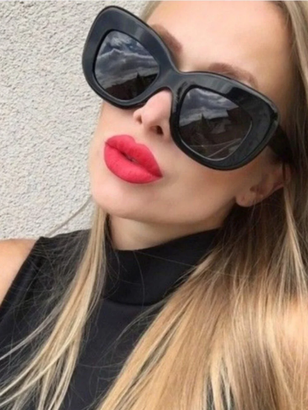 Celine Diane Oversized Black Sunglasses
